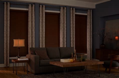 Faux Wood Blinds - Contemporary - Living Room - Houston - by Blinds.com | Houzz