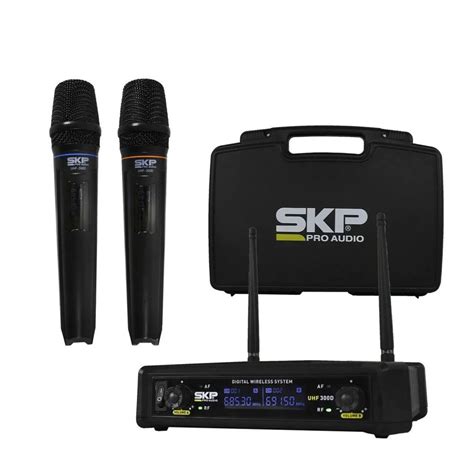 Set de micrófonos SKP UHF de 2 canales Guatemala