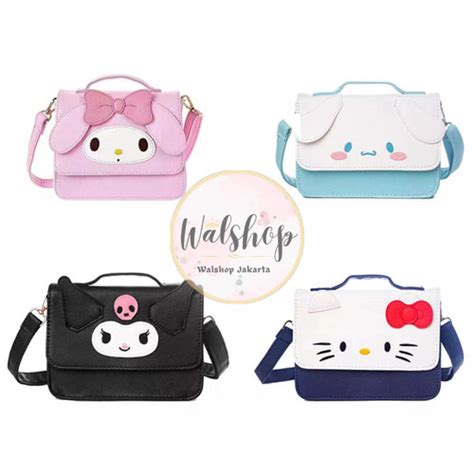 Jual Tas Premium Kotak Tenteng Sanrio Melody Kuromi Cinnamoroll Hk