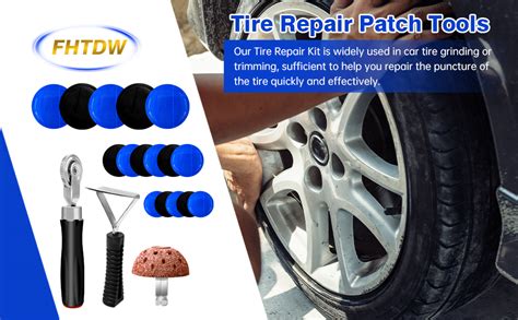 Amazon FHTDW 34Pcs Tire Repair Patch Tools Tire Patch Kit Tire