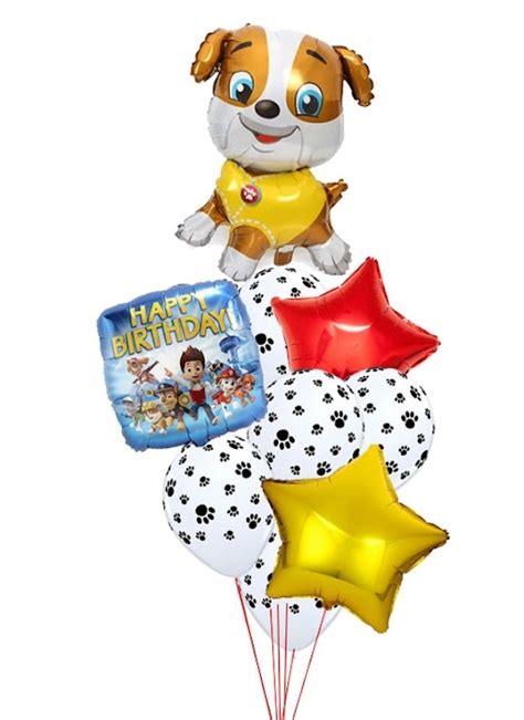 Rubble Paw Patrol Happy Birthday Balloon Bouquet balloons vancouver JC ...