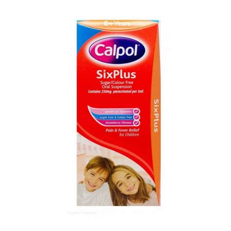 Calpol Sixplus Sugar Free Oral Suspension Strawberry 140ml Dolans Pharmacy