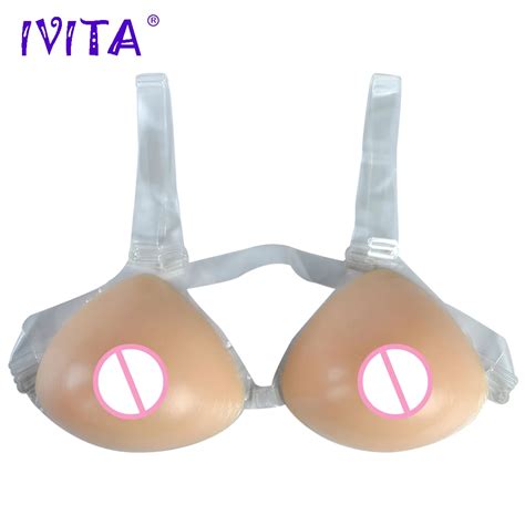 Ivita G Pair Beige Realistic Silicone Breast Forms Fake Boobs With