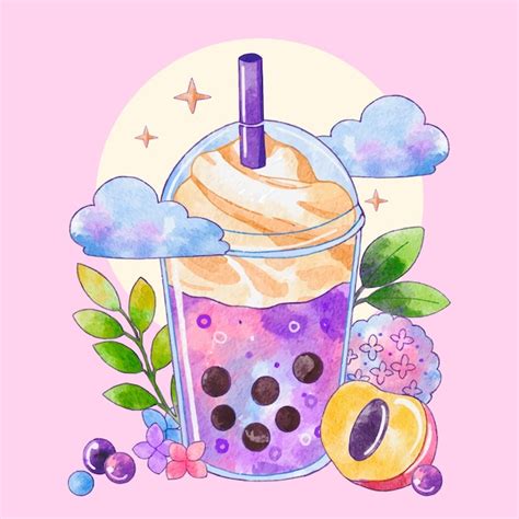 Premium Vector Hand Drawn Bubble Tea Illustration