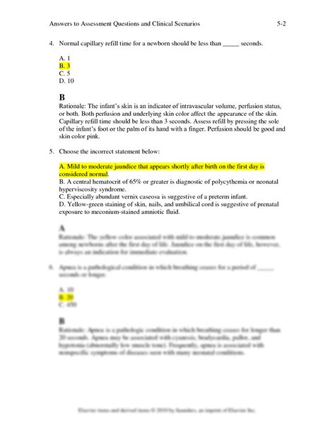 Solution Chapter 5 Practice Exam Perinatal And Pediatric Respiratory