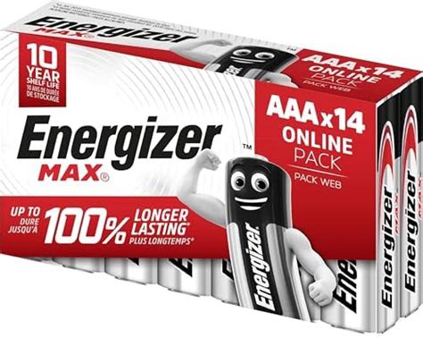 Energizer Piles Alcalines Aaa Energizer Max Paquet De Amazon Fr