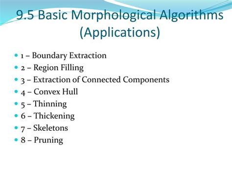 Chapter Morphological Image Processing Ppt