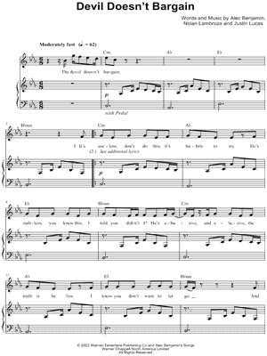 "Devil Doesn't Bargain" Sheet Music - 2 Arrangements Available Instantly - Musicnotes