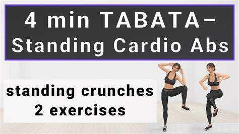 Min Tabata Standing Abs Cardio Fat Burning Quick Finisher Workout