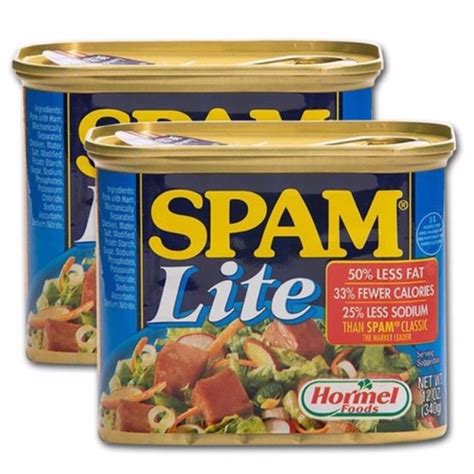 Hormel Spam Luncheon Meat Lite 50 Less Fat 2 Pack 340g Per Pack