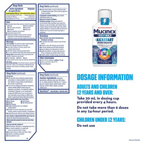 Mucinex Fast Max Kickstart Severe Cold And Flu Ages 12 Menthol Flavored