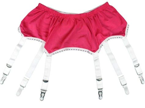 Nancies Lingerie Pink Lycra Strap Suspender Garter Belt For