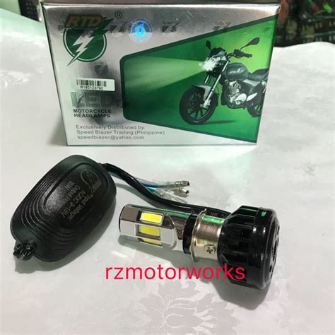 Motorcycle 6 Led Rtd Led M02e 6led Headlight Super White With Fan Shopee Philippines