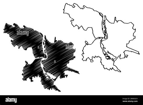 Irkutsk City (Russian Federation, Russia) map vector illustration, scribble sketch City of ...