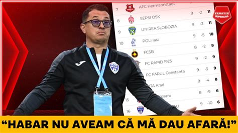 Andrei Prepelita Rupe Tacerea Dupa Demiterea Din Superliga Youtube