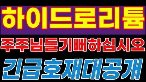 하이드로리튬 하이드로리튬주가 하이드로리튬분석 하이드로리튬전망 하이드로리튬목표가 하이드로리튬주가분석 급등주 추천주