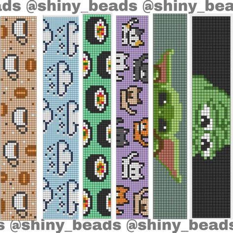 Four Cross Stitch Patterns With The Words Beads And Bead S On Them