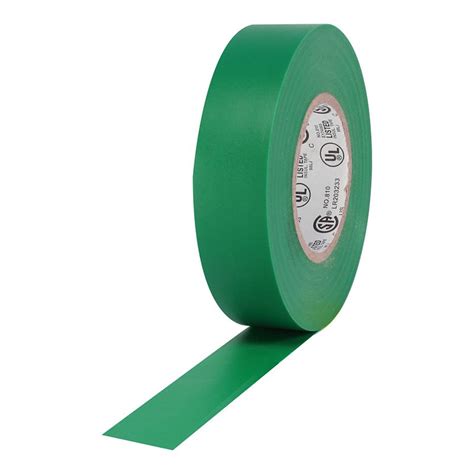 Green Electrical Tape 3/4 Inch x 66 Feet - 10 pack