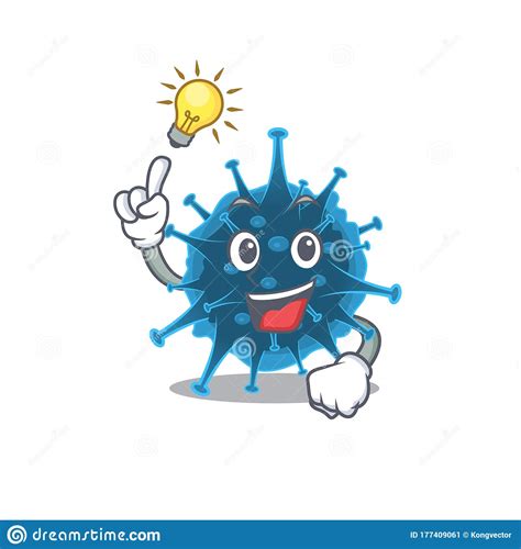 Have An Idea Gesture Of Moordecovirus Mascot Character Design Stock