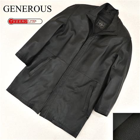 【目立った傷や汚れなし】相場価格￥59000 美品 Generous ジェネラス サーモライト中綿 羊革 ラムレザー 中綿ライナー付き