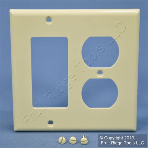 Leviton Almond Decora Gfci Gfi Cover Duplex Outlet Receptacle Wall Plate 80746 A Ebay