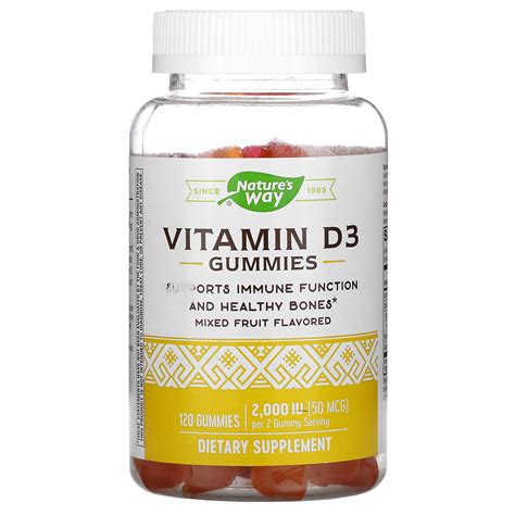 Nature S Way Vitamin D Gummies Mixed Fruit Mcg Iu