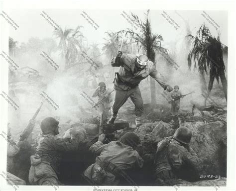 8x10 Bandw Reprint Still From Macarthur Japanese Banzai Charge Ww2