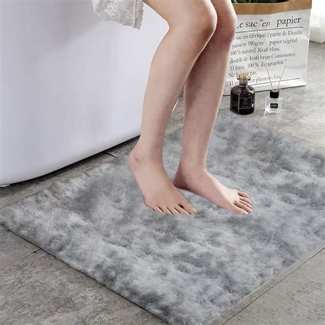 Tapis Super Doux Et Moelleux En Fausse Fourrure Antid Rapant Pour