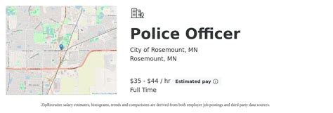 Police Officer Job In Rosemount Mn At City Of Rosemount Mn