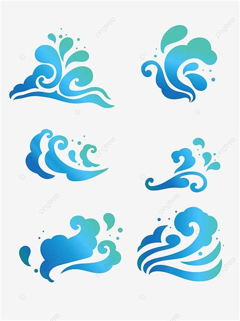 Blue Green Wave Vector Hd Images Blue And Green Sea Wave Vector