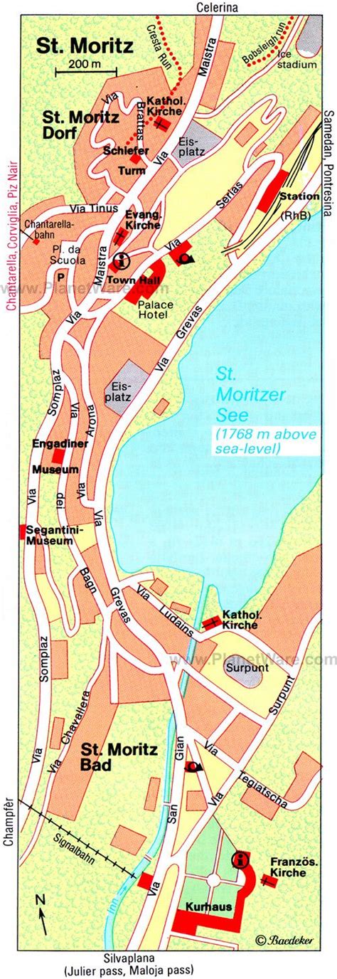 St Moritz Map - Tourist Attractions