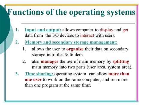 Functions Of Operating System