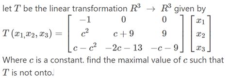 Solved 21 C 9 Je 22 Let T Be The Linear Transformation R3