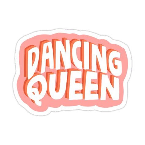 Dancing Queen Mamma Mia Sticker Sticker For Sale By Alessia Bortesi