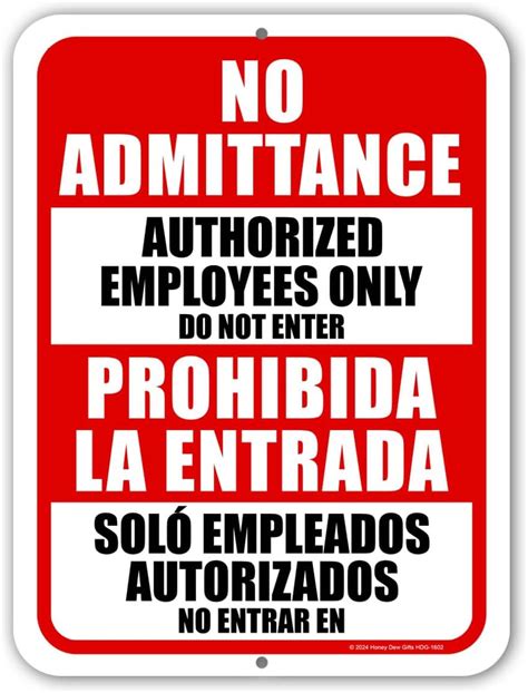 Amazon Honey Dew Gifts No Admittance Authorized Employees Only Do