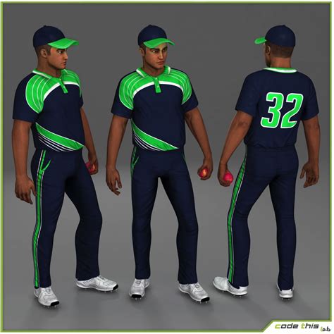 Cricket Players Cg Pack Collection D Model Max Obj Fbx Free D