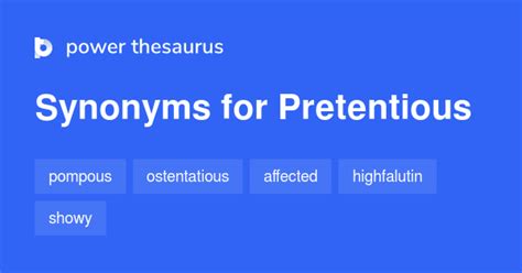 1 727 PRETENTIOUS Synonyms