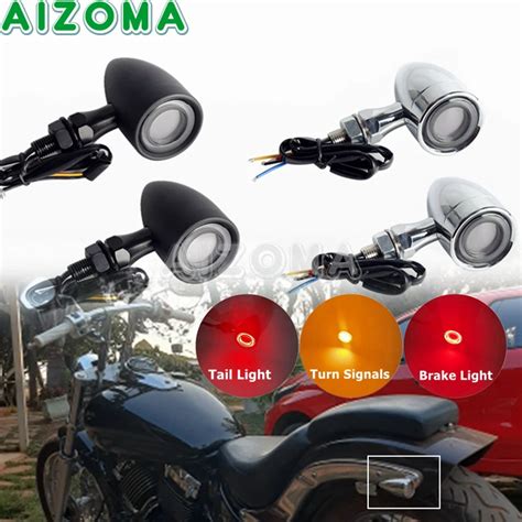 Motocicleta Smoke Lens LED Turn Signal Light Piscando L Mpada