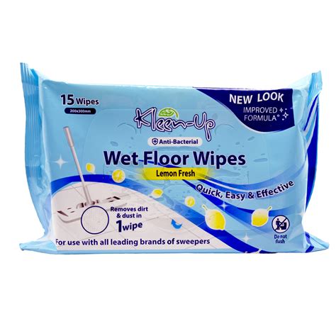 Kleen Up Wet Floor Wipes Lemonfresh Pc Shopee Singapore