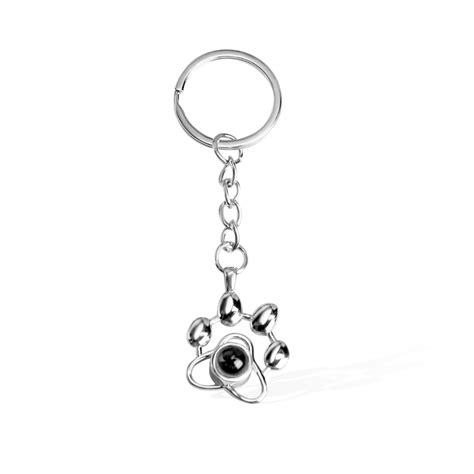 Porte Cl S De Projection D Empreinte De Patte Personnalis Bijoux En