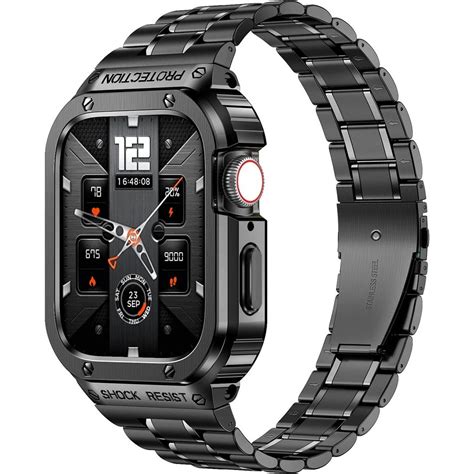 Stalowa Bransoleta Z Etui Do Apple Watch Ultra 49 MM Czarna Sklep