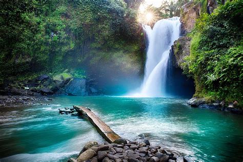 Fotobehang Waterval Bali De Fabriek Muurstickers Waterfall