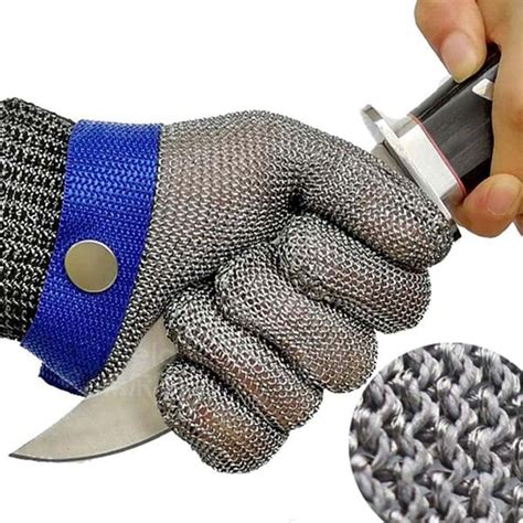 YOFOKO A9 Cut Resistant Gloves, Stainless Steel Wire Mesh, Anti-Cut
