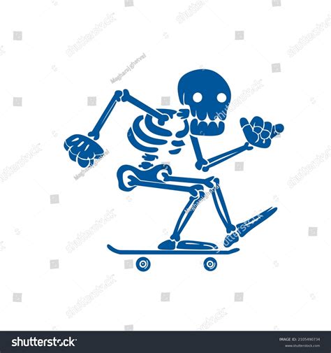 Skeleton Logo Design Illustration Art Stock Illustration 2105490734 ...