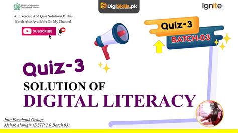 Digital Literacy Quiz Dstp Batch Digital Literacy Quiz