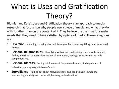gratification theory pptx family  relationships