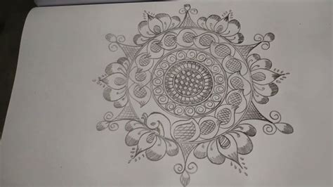 Lotus flower rangoli 1553 | Rangoli designs, Free hand rangoli design ...