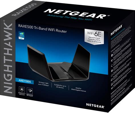 Netgear Nighthawk Axe Tri Band Wifi E Router Black Raxe Nas