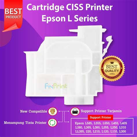 Cartridge Adapter Epson L120 L121 L800 L805 L810 L1300 L1800 Damper