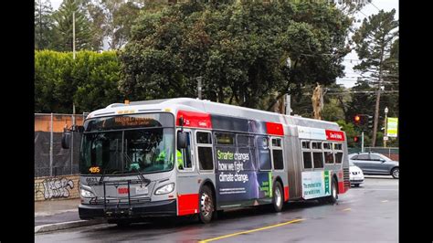 San Francisco Muni 2016 New Flyer Xde60 6623 On Route 38r Geary Rapid